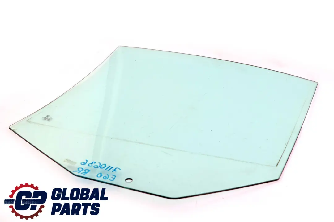 BMW E60 Side Window Glass Pane Green Door Rear Right O/S AS2 - SKU 7110636 - Part number 51357110636