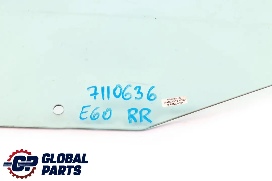 BMW Serie E60 E60N M5 Vitre Laterale Vert Porte arriere droite - SKU 7110636 - Numéro de pièce 51357110636