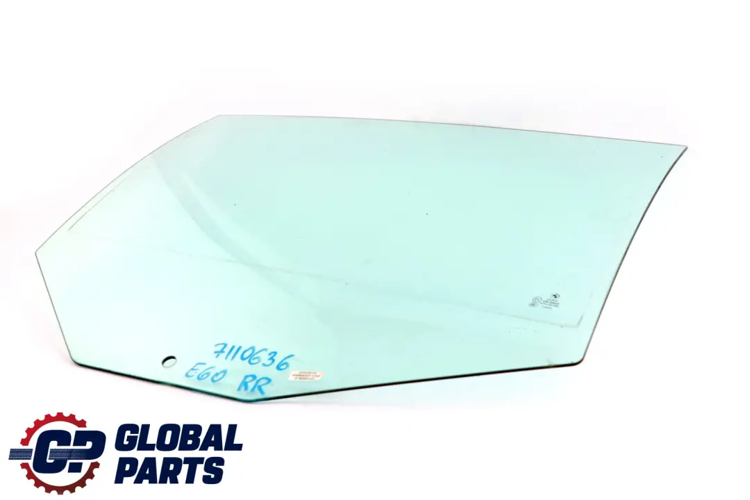 Side Window Glass Panel Glazing Door Rear Right O/S AS2 Green to BMW E60 with Part number 51357110636 BMW E60 Side Window Glass Panel Glazing Door Rear Right O/S AS2 Green - SKU 7110636 - Part number 51357110636