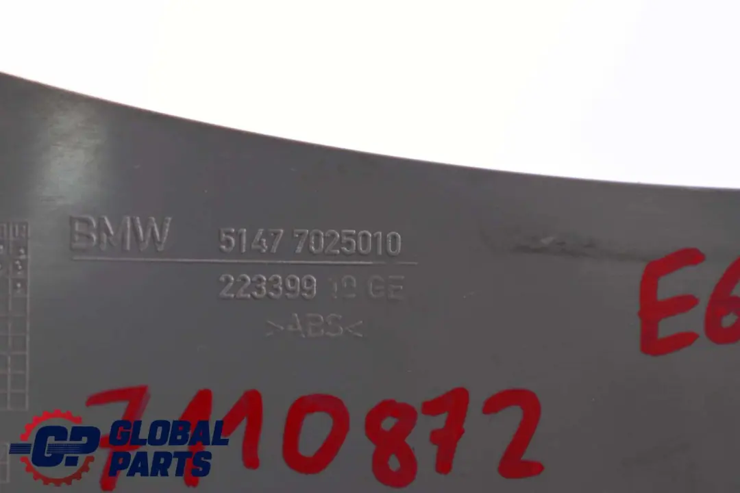 BMW 5 er E60 E61 Abdeckleiste Einstieg Innen Hinten Rechts Grau 7025010 - SKU 7110872 - Teilenummer 7110872