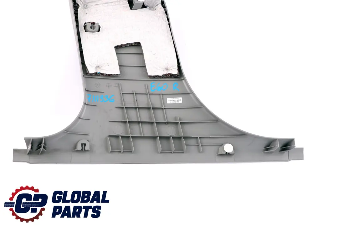 Trim Panel B-Column Bottom Pillar Right Grey O/S to BMW E60 E61 LCI with Part number 7027090 BMW E60 E61 LCI Trim Panel B-Column Bottom Pillar Right Grey O/S - SKU 7111336 - Part number 7027090