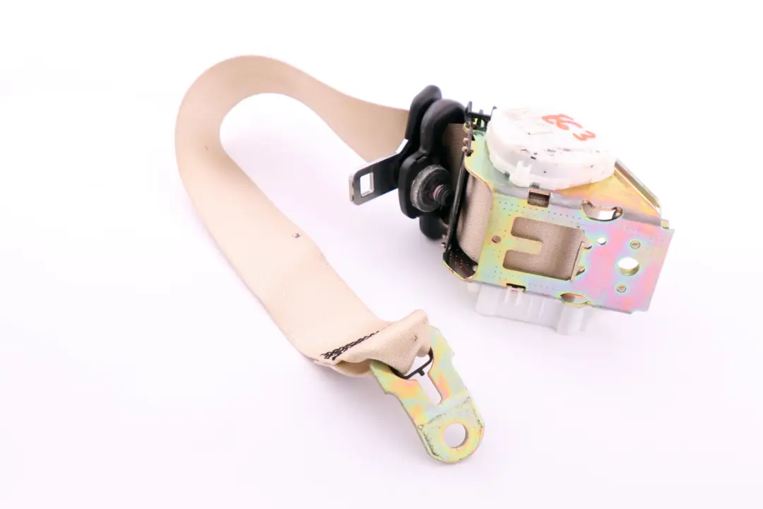 Rear Seat Belt BMW E63 E64 Upper Cremebeige Left Right N/O/S - SKU 7111369 - Part number 9132834