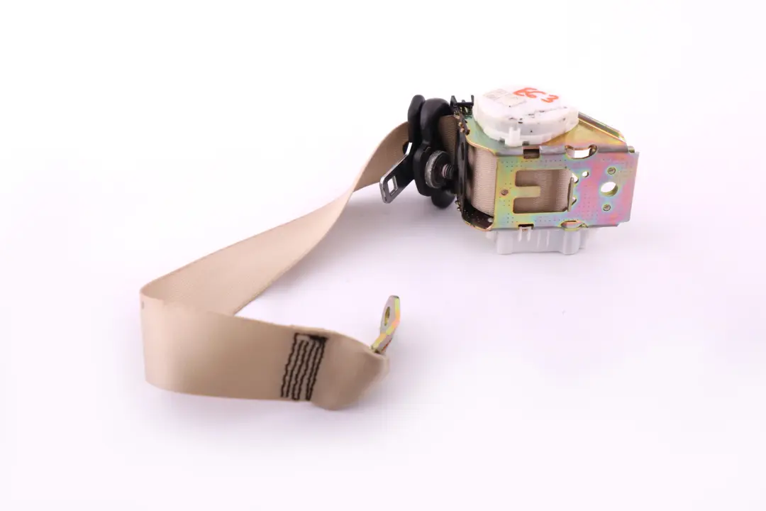 Belt BMW E63 E64 Upper Cremebeige Left Right N/O/S to Rear Seat with Part number 9132834 Rear Seat Belt BMW E63 E64 Upper Cremebeige Left Right N/O/S - SKU 7111369 - Part number 9132834