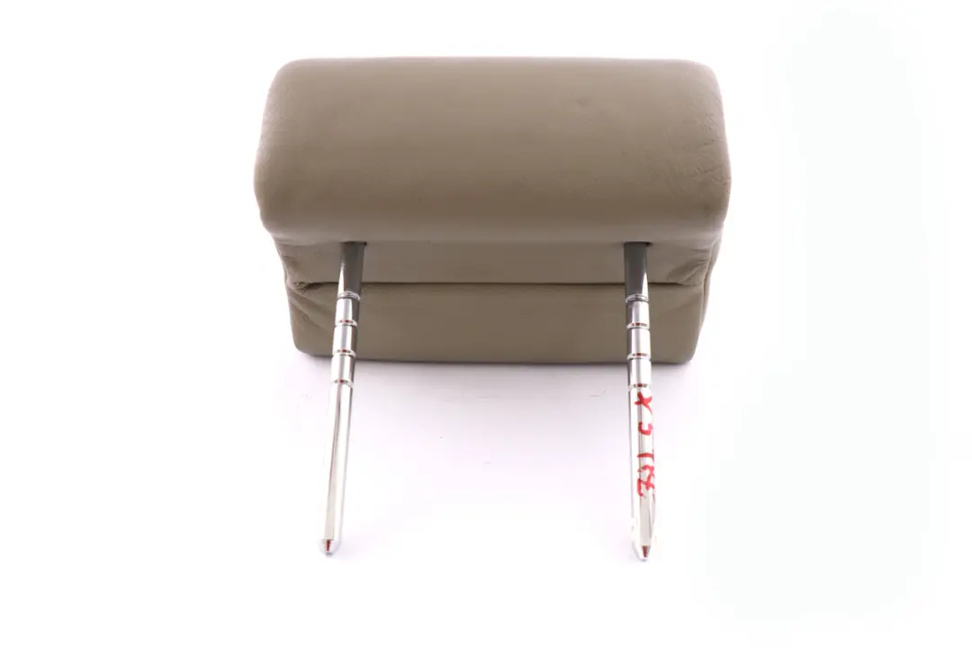 Left Right N/O/S Leather Headrest Hellbeige Beige to BMW X5 Series E53 Rear Seat with Part number 7111405 BMW X5 Series E53 Rear Seat Left Right N/O/S Leather Headrest Hellbeige Beige - SKU 7111405 - Part number 7111405