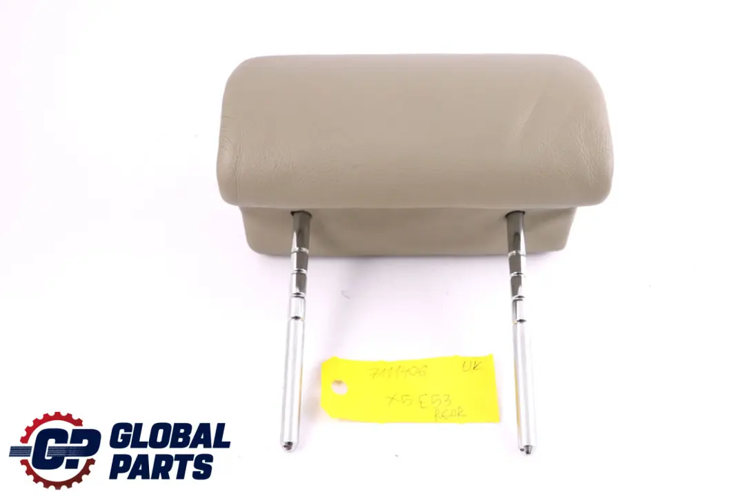 Left Right N/O/S Headrest Leather Pastel Green to BMW X5 Series E53 Rear Seat with Part number 7111406 BMW X5 Series E53 Rear Seat Left Right N/O/S Headrest Leather Pastel Green - SKU 7111406 - Part number 7111406