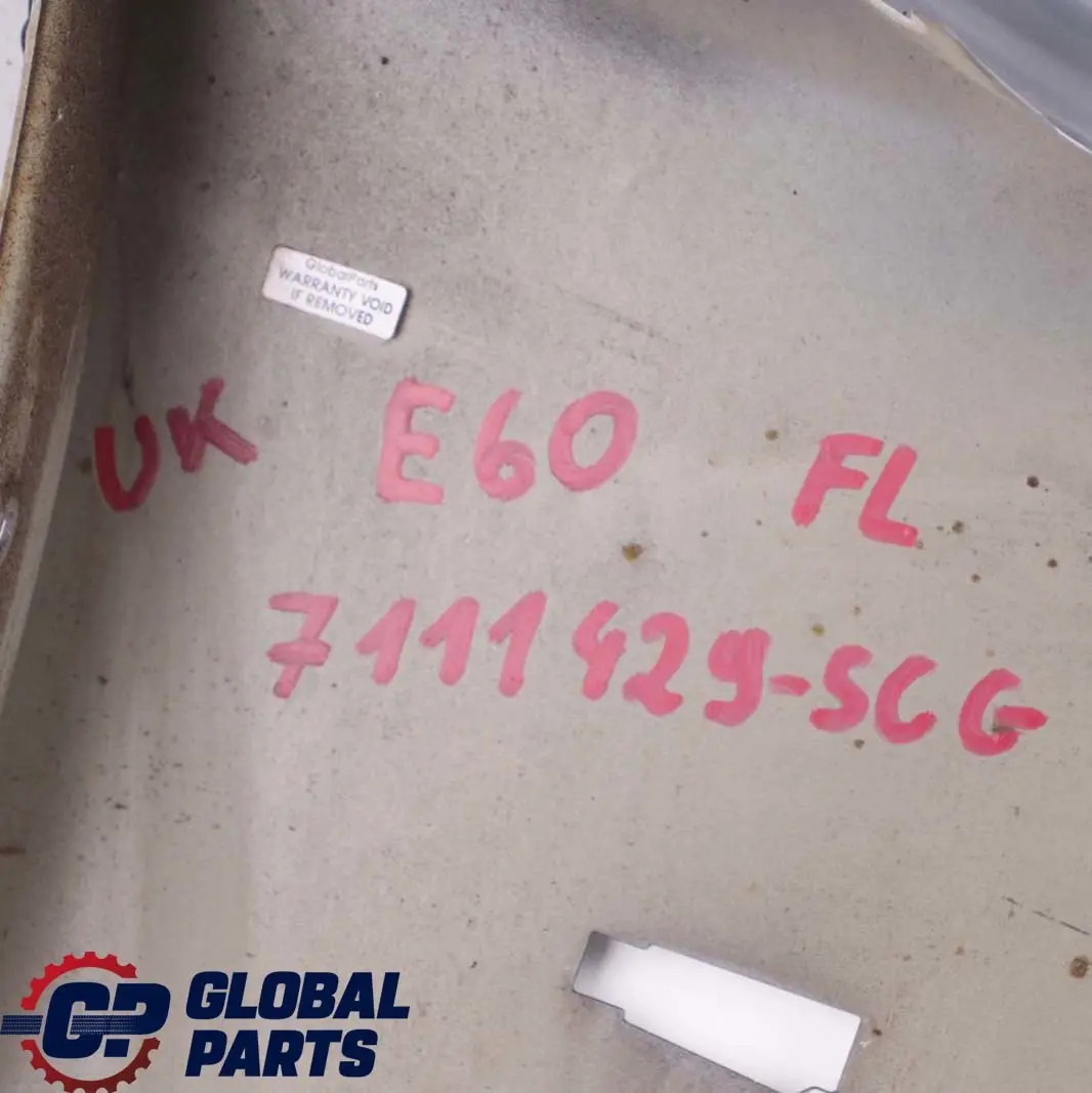 Front Left Wing Fender Side Panel N/S Spacegrau Space Grey - A52 to BMW 5 E60 E61 with Part number 7111429 BMW 5 E60 E61 Front Left Wing Fender Side Panel N/S Spacegrau Space Grey - A52 - SKU 7111429-SCG - Part number 7111429