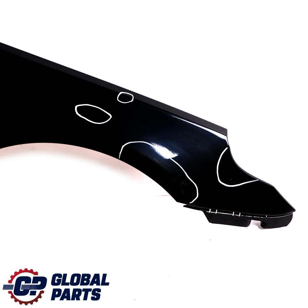 Front Right Wing Fender Side Panel O/S Carbonschwarz Black to BMW 5 E60 E61 3 with Part number 7111430 BMW 5 E60 E61 3 Front Right Wing Fender Side Panel O/S Carbonschwarz Black - SKU 7111430-CAR3 - Part number 7111430