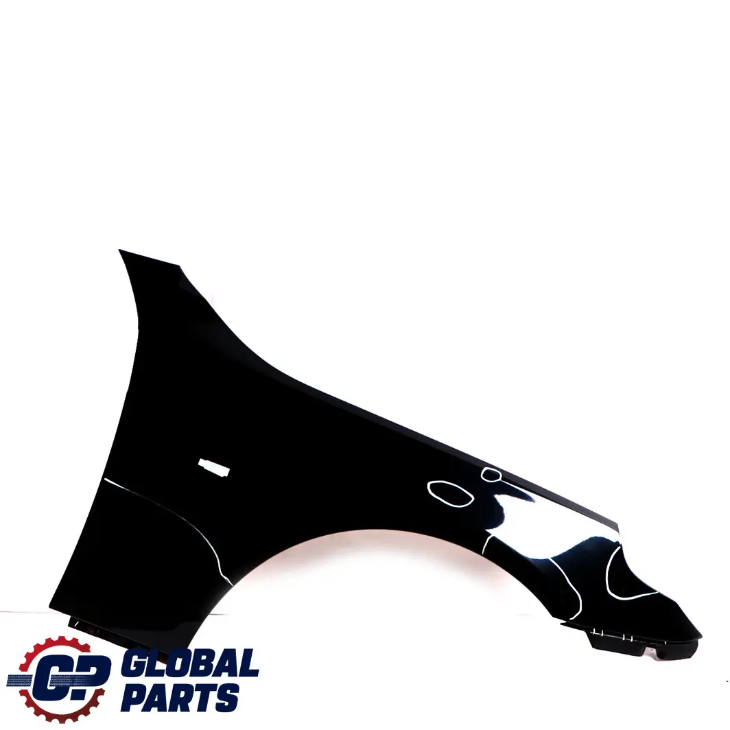 Front Right Wing Fender Side Panel O/S Carbonschwarz Black to BMW 5 E60 E61 3 with Part number 7111430 BMW 5 E60 E61 3 Front Right Wing Fender Side Panel O/S Carbonschwarz Black - SKU 7111430-CAR3 - Part number 7111430