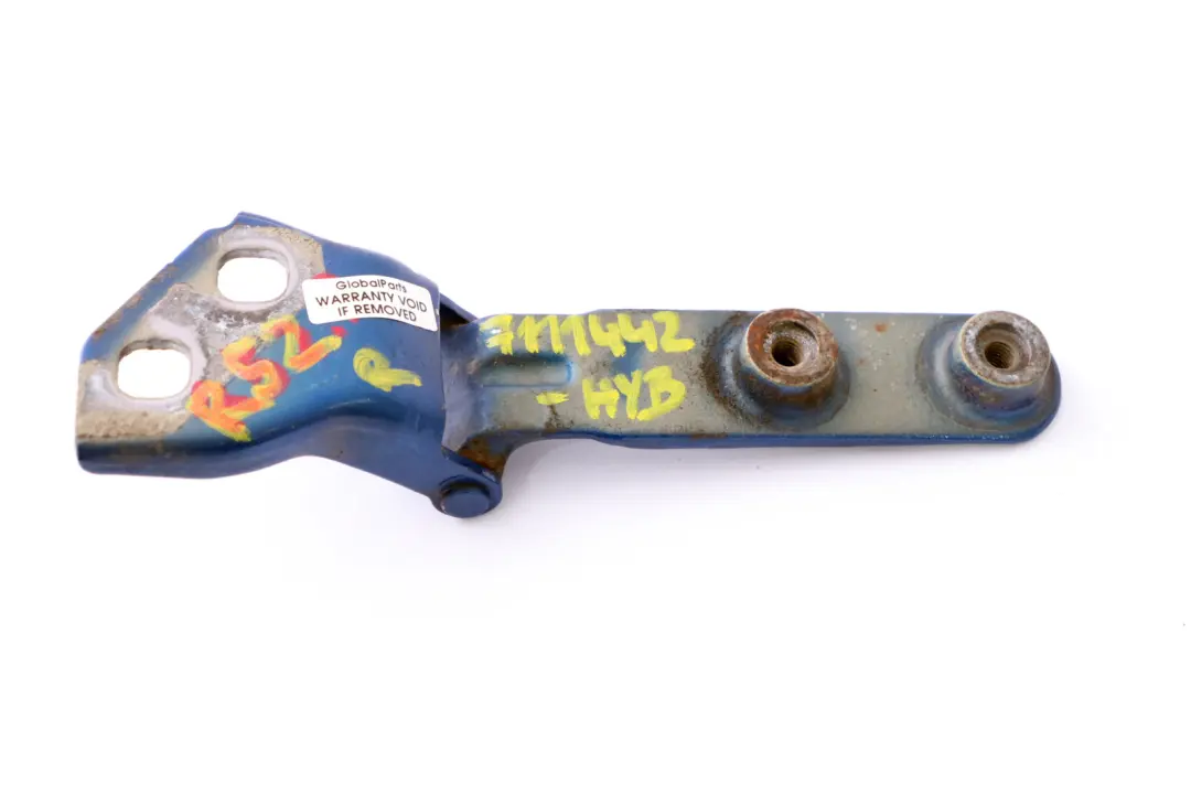 Boot Lid Hatch Hinge Right O/S Hyper Blue A28 to Mini R52 Cabrio Tailgate with Part number 7144002 Mini R52 Cabrio Tailgate Boot Lid Hatch Hinge Right O/S Hyper Blue A28 - SKU 7111442-HYB - Part number 7144002