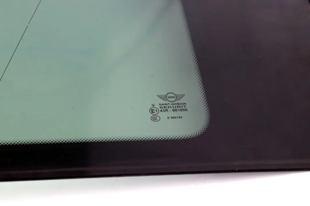 Right Side Window Glass Black Trim O/S to Mini Cooper R50 R53 Rear with Part number 7111644 Mini Cooper R50 R53 Rear Right Side Window Glass Black Trim O/S - SKU 7111644 - Part number 7111644