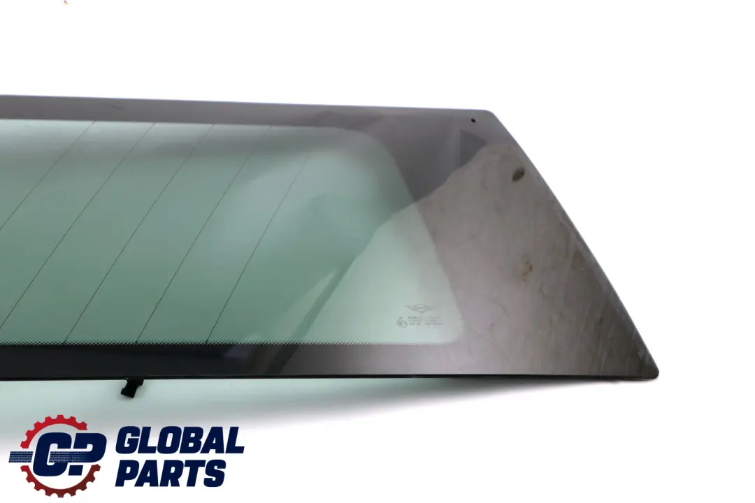 Right Side Window Glass Black Trim O/S to Mini Cooper R50 R53 Rear with Part number 7111648 Mini Cooper R50 R53 Rear Right Side Window Glass Black Trim O/S - SKU 7111648 - Part number 7111648