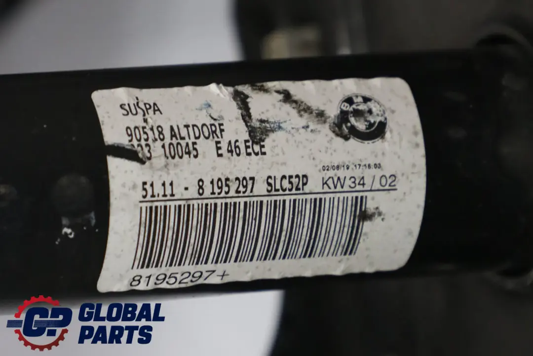 BMW 3 Series E46 Front Slam Carrier Support Reinforcement Panel - SKU 7111691 - Part number 7111691