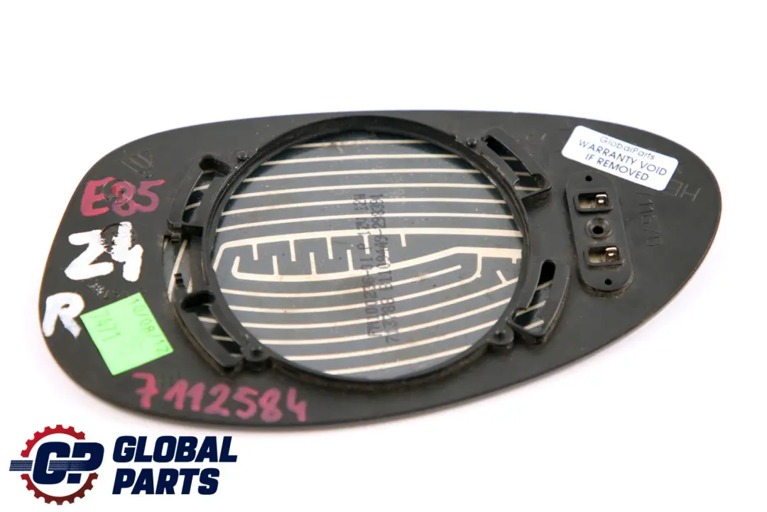 Spiegelglas Beheizt Weitwinkel Rechts für BMW Z4 er E85 E86 mit Teilenummer 7112584 BMW Z4 er E85 E86 Spiegelglas Beheizt Weitwinkel Rechts - SKU 7112584 - Teilenummer 7112584