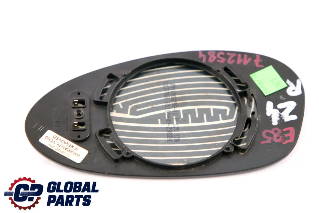 Right O/S Mirror Glass Heated Wide Angle to BMW Z4 Series E85 E86 with Part number 7112584 BMW Z4 Series E85 E86 Right O/S Mirror Glass Heated Wide Angle - SKU 7112584 - Part number 7112584