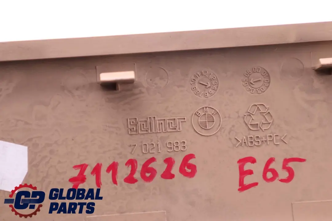 BMW 7 er E65 E66 E67 Einsatz Konsole Vorne Beige 7021983 - SKU 7112626 - Teilenummer 7112626