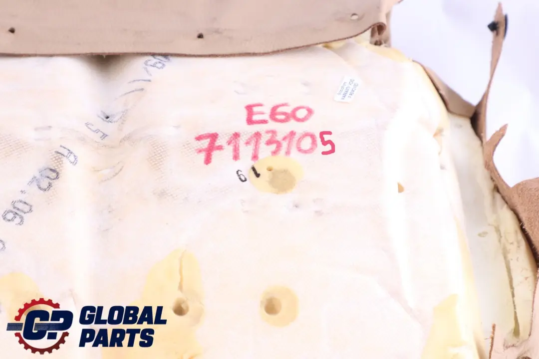 BMW 5 Series E60 E61 Front Left Right Seat N/O/S Leather Trim Cover Panel Beige - SKU 7113105 - Part number 7113105
