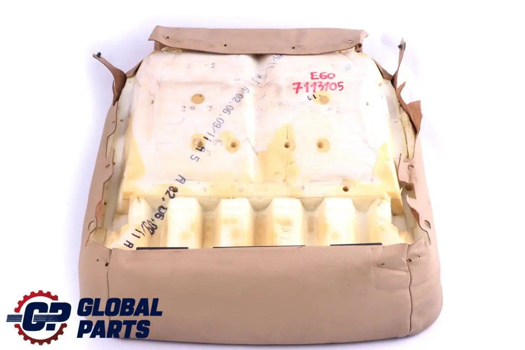 BMW 5 Series E60 E61 Front Left Right Seat N/O/S Leather Trim Cover Panel Beige - SKU 7113105 - Part number 7113105