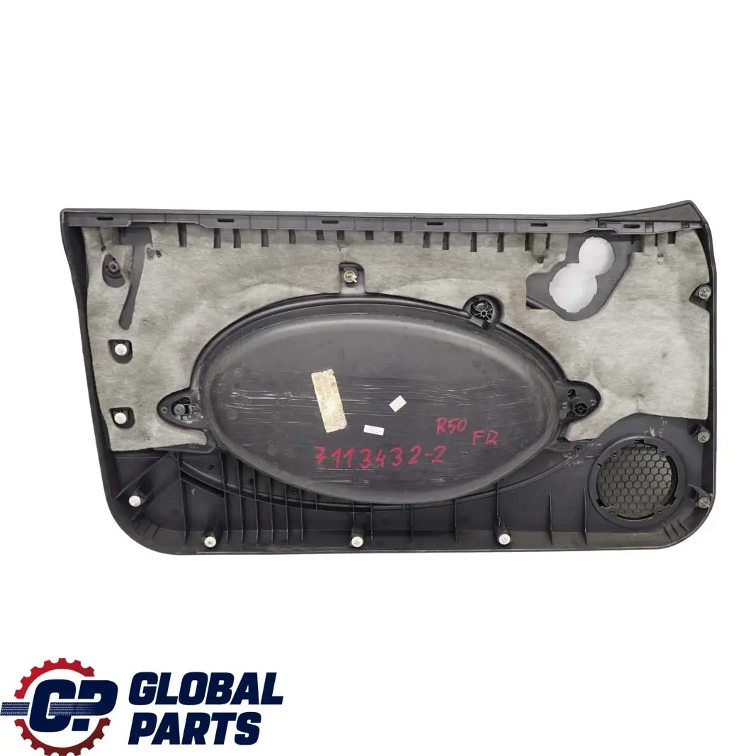 Front Right O/S Door Card Side Trim Panther Anthracite Black to BMW Mini R50 R53 with Part number 7113432 BMW Mini R50 R53 Front Right O/S Door Card Side Trim Panther Anthracite Black - SKU 7113432-2 - Part number 7113432