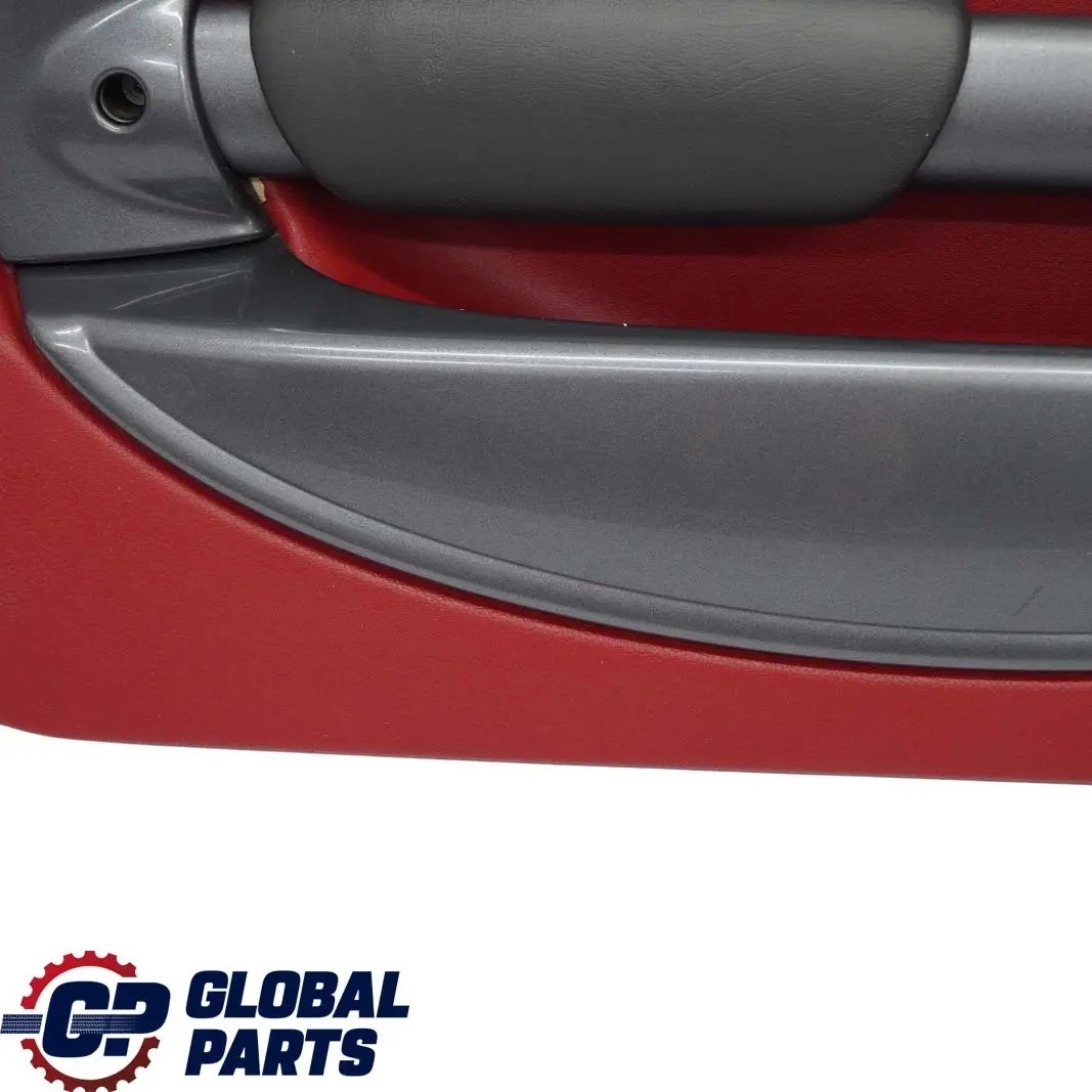 Front Left N/S Door Card Trim Tartan Red Leather Anthracite to BMW Mini R50 with Part number 7113435 BMW Mini R50 Front Left N/S Door Card Trim Tartan Red Leather Anthracite - SKU 7113435-1 - Part number 7113435