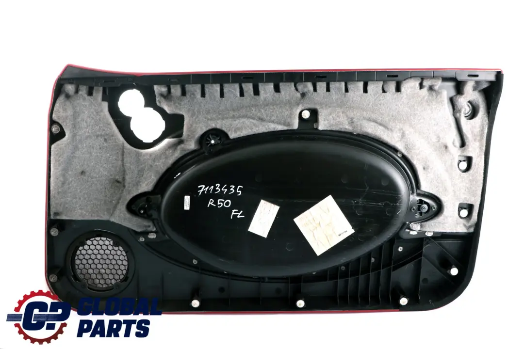 BMW Mini R50 Türverkleidung Vorne Links Tartan Red Rot Stoff Anthrazit - SKU 7113435 - Teilenummer 7113435
