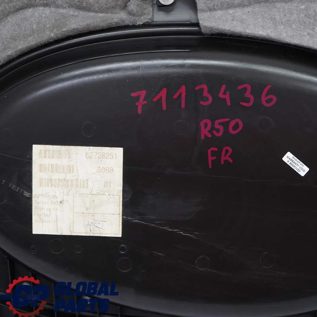 BMW Mini R50 1 Türverkleidung Vorne Links Tartan Red Rot Leder Anthrazit - SKU 7113436 - Teilenummer 7113436