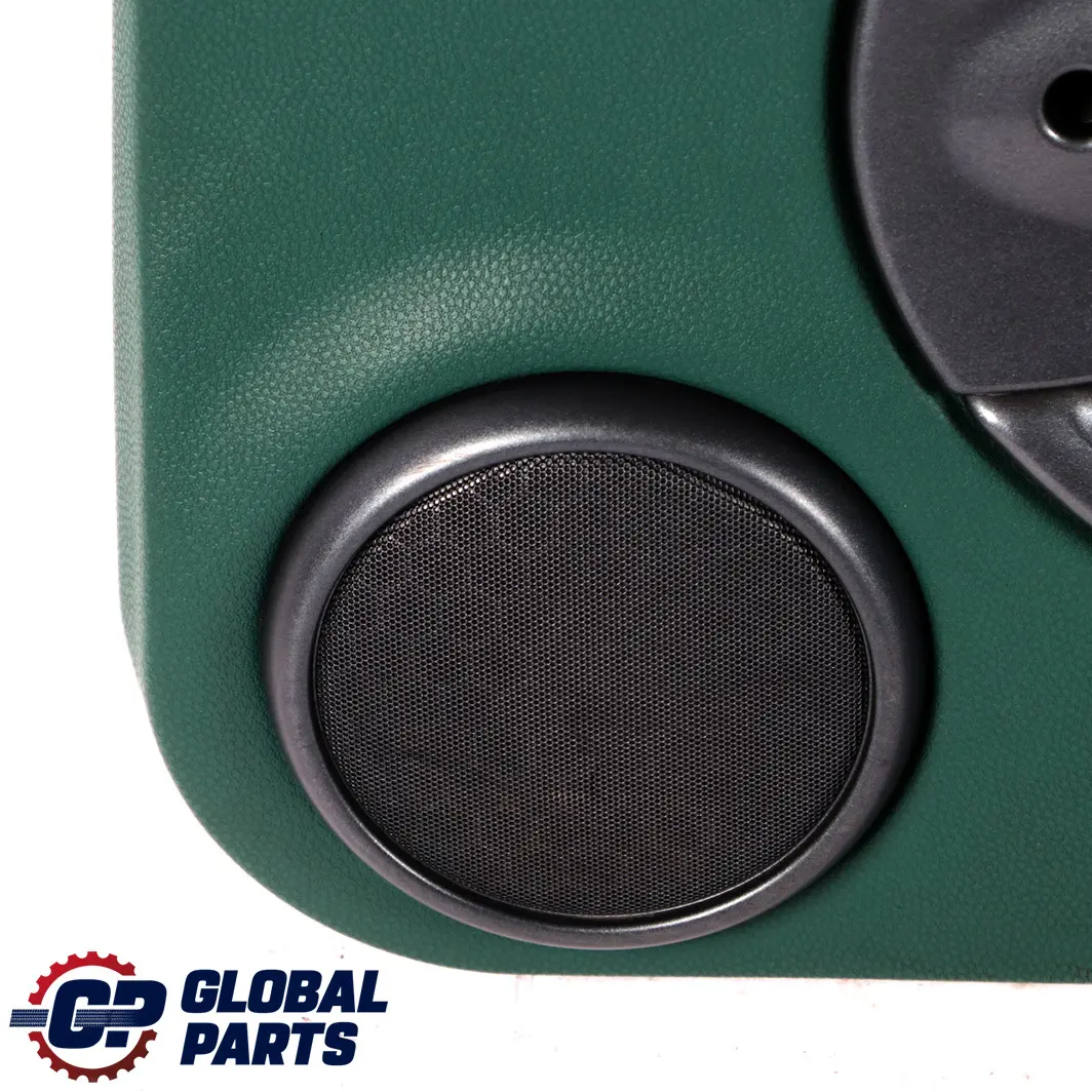 Front Right O/S Door Card Side Trim Emerald Green Anthracite to Mini Cooper R50 with Part number 7113438 Mini Cooper R50 Front Right O/S Door Card Side Trim Emerald Green Anthracite - SKU 7113438 - Part number 7113438