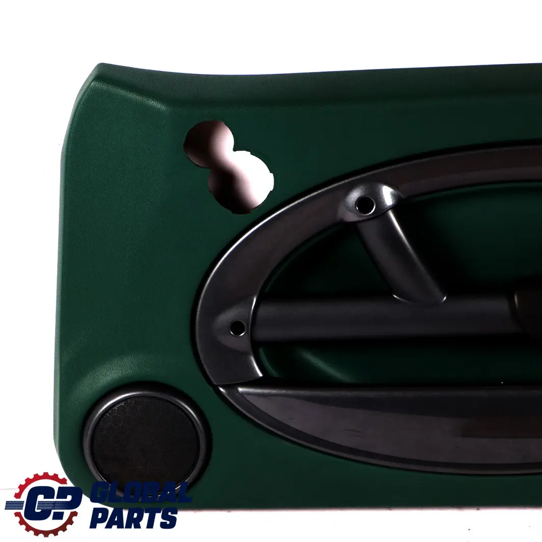 Front Right O/S Door Card Side Trim Emerald Green Anthracite to Mini Cooper R50 with Part number 7113438 Mini Cooper R50 Front Right O/S Door Card Side Trim Emerald Green Anthracite - SKU 7113438 - Part number 7113438