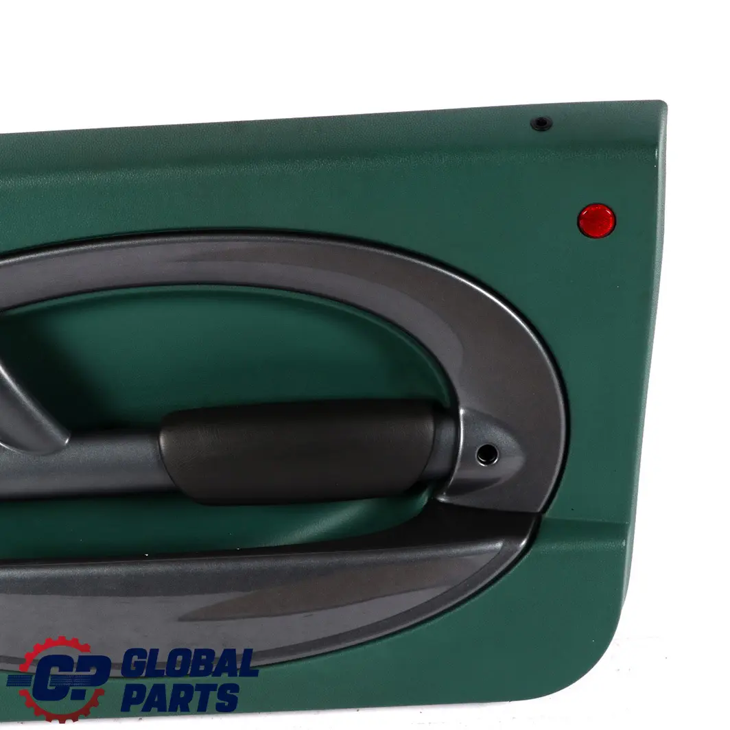 Front Right O/S Door Card Side Trim Emerald Green Anthracite to Mini Cooper R50 with Part number 7113438 Mini Cooper R50 Front Right O/S Door Card Side Trim Emerald Green Anthracite - SKU 7113438 - Part number 7113438