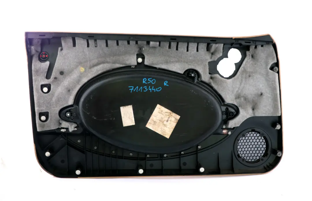 Front Right O/S Door Card Side Trim Cordoba Beige to BMW Mini Cooper R50 with Part number 7113440 BMW Mini Cooper R50 Front Right O/S Door Card Side Trim Cordoba Beige - SKU 7113440 - Part number 7113440