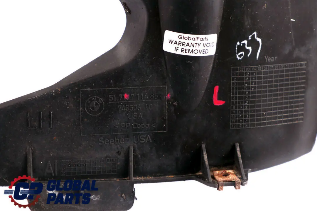 Heckschweller-Innenkantenverkleidung a Gauche 5171 pour BMW Z4 Serie E85 E86 à propos du numéro de pièce 7114857 BMW Z4 Serie E85 E86 Heckschweller-Innenkantenverkleidung a Gauche 5171 - SKU 7114857 - Numéro de pièce 7114857