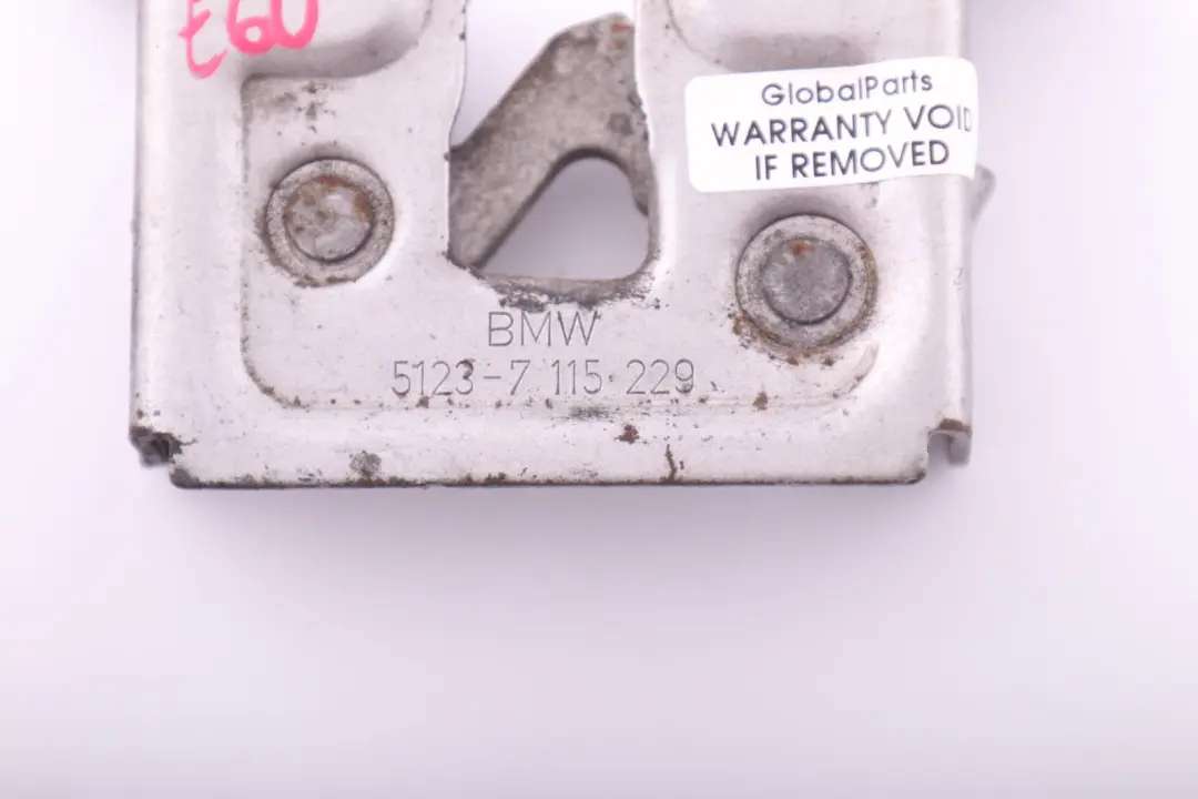 Motor Haube Öffnen Verriegelung Freigabe Mechanismus für BMW E60 E61 E81 E87 E90 mit Teilenummer 7115229 BMW E60 E61 E81 E87 E90 Motor Haube Öffnen Verriegelung Freigabe Mechanismus - SKU 7115229 - Teilenummer 7115229