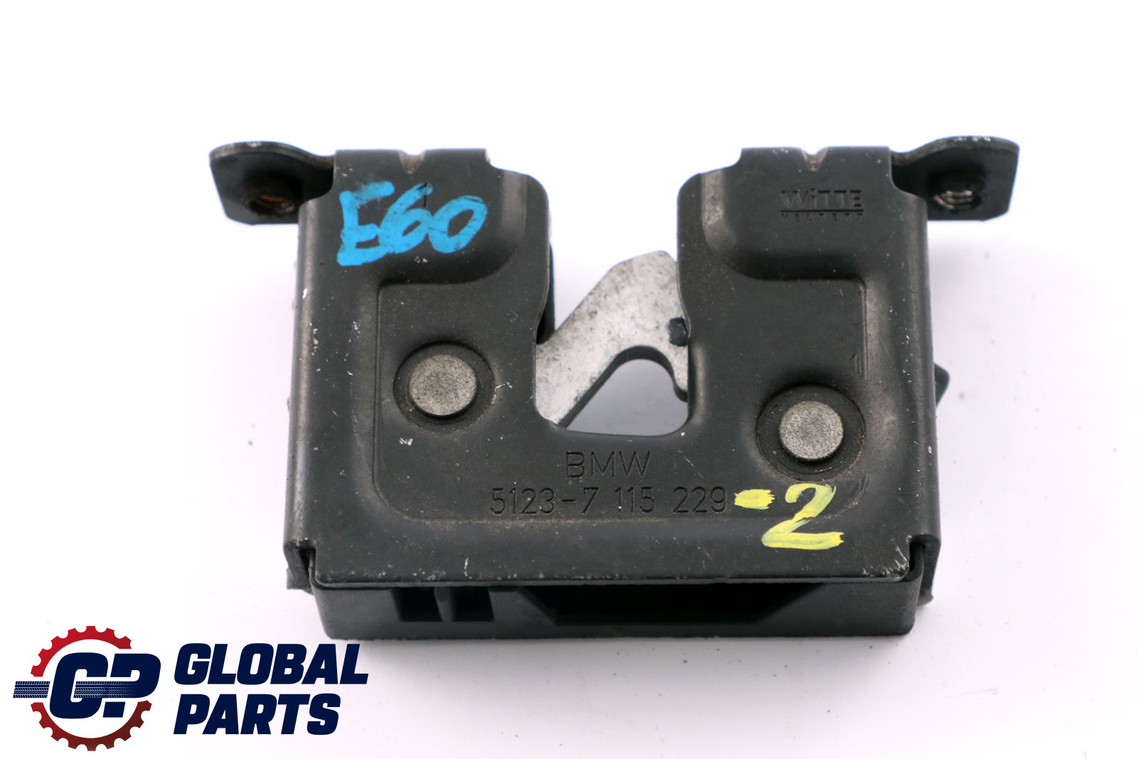 thumbnail image 2 of Front Lower Hood Latch For BMW E60 E61 E63 E82 E83 E90 E92 E93 – Silver 51237115229 2 of 5