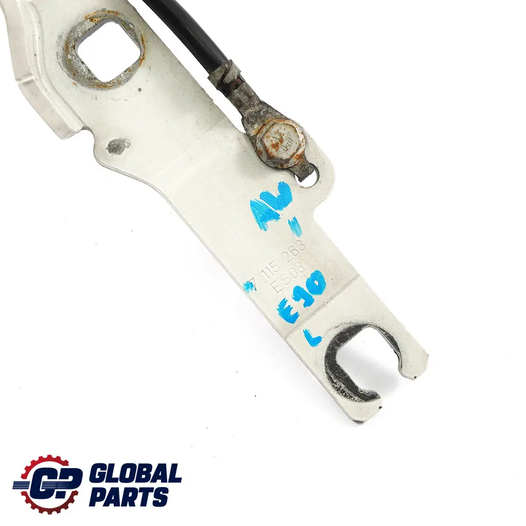 Bonnet BMW E90 E92 Front Left Hinge N/S Alpinweiss III Alpine White to Engine with Part number 7115263 Engine Bonnet BMW E90 E92 Front Left Hinge N/S Alpinweiss III Alpine White - SKU 7115263-AW - Part number 7115263