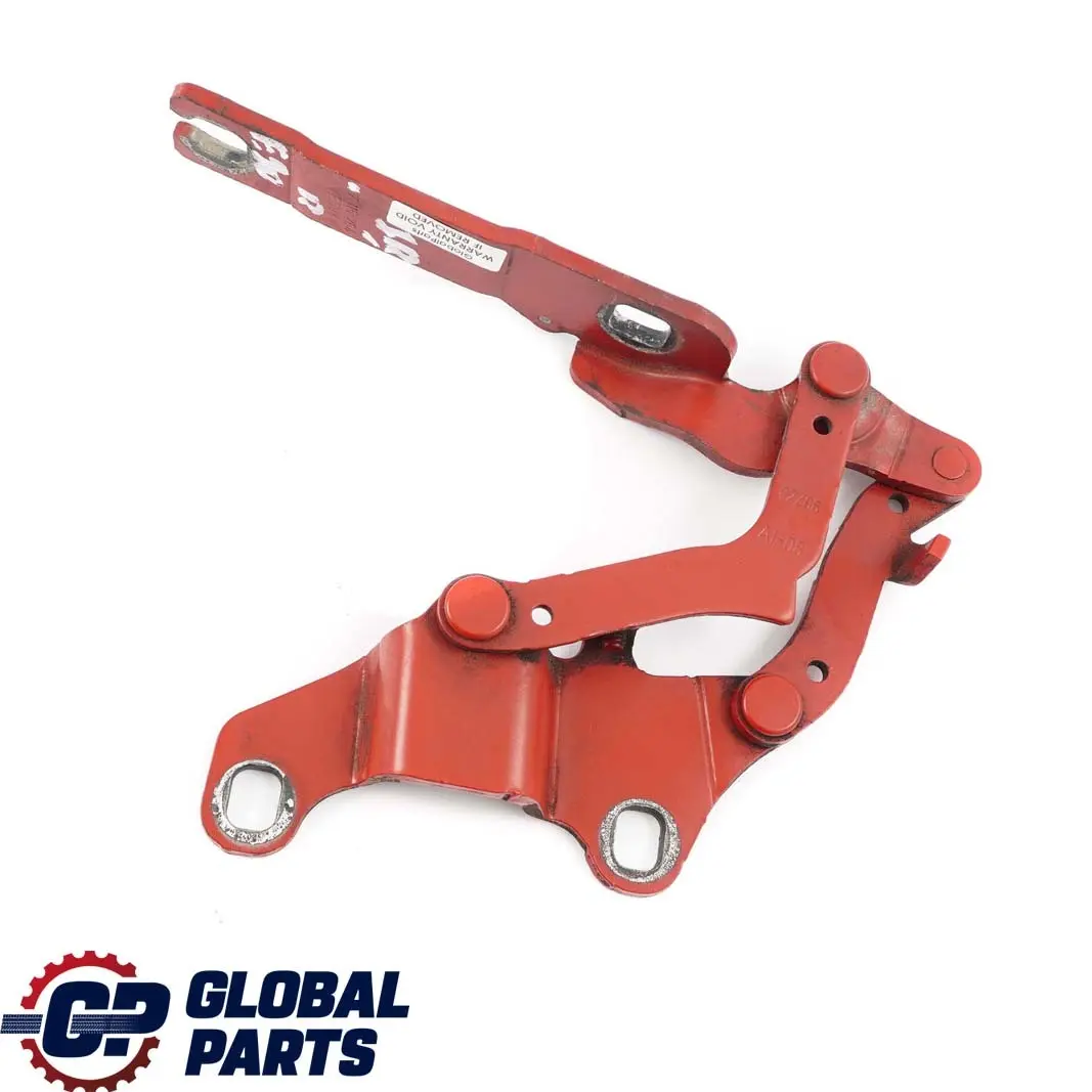 Delantero Derecho Motor Capo Bisagra Japanrot Japon Rojo 438 para BMW E90 con número de pieza 7115264 BMW E90 Delantero Derecho Motor Capo Bisagra Japanrot Japon Rojo 438 - SKU 7115264-JR - Número de pieza 7115264