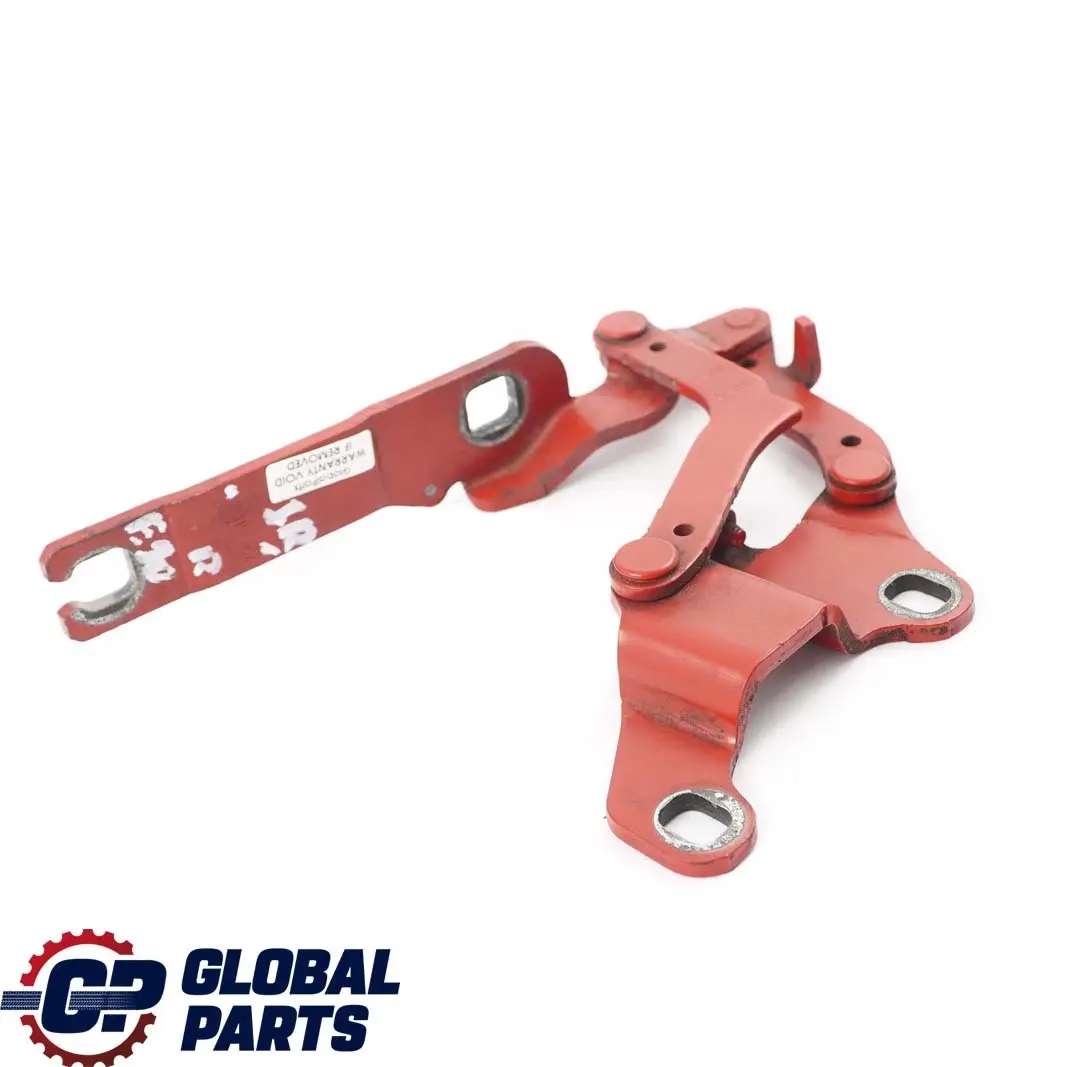 Front Right Engine Bonnet Hinge O/S Japanrot Japan Red 438 to BMW 3 Series E90 with Part number 7115264 BMW 3 Series E90 Front Right Engine Bonnet Hinge O/S Japanrot Japan Red 438 - SKU 7115264-JR - Part number 7115264