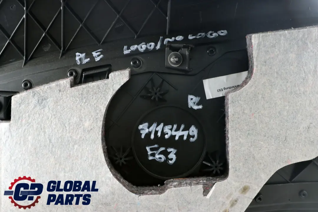 BMW E63 Trasero Izquierdo Lateral Panel De Cuero Negro Perla - SKU 7115449 - Número de pieza 7115449