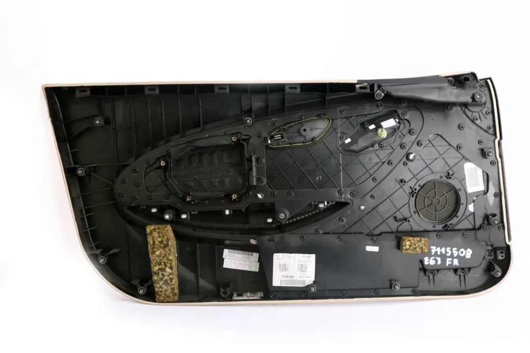  £BMW 6 Series E63 E64 Front Right O/S Door Card Leather Trim Panel Cream Beige - SKU 7115508 - Part number 7115508