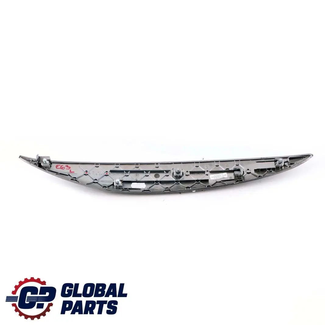 BMW E63 E64 Bande décorative porte avant gauche gris ruthénium - SKU 7116049 - Numéro de pièce 7116047