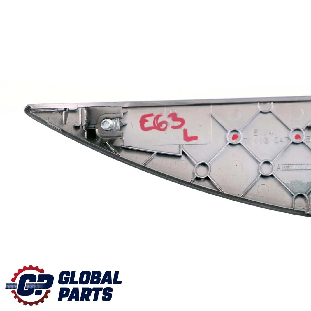 Bande décorative porte avant gauche gris ruthénium pour BMW E63 E64 à propos du numéro de pièce 7116047 BMW E63 E64 Bande décorative porte avant gauche gris ruthénium - SKU 7116049 - Numéro de pièce 7116047