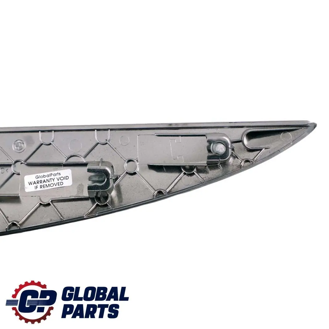 BMW E63 E64 Bande décorative porte avant gauche gris ruthénium - SKU 7116049 - Numéro de pièce 7116047