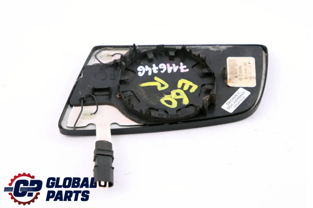 Right O/S Mirror Glass Heated Auto Dip Wide Angle to BMW 5 6 Series E60 E61 E63 with Part number 7116746 BMW 5 6 Series E60 E61 E63 Right O/S Mirror Glass Heated Auto Dip Wide Angle - SKU 7116746 - Part number 7116746