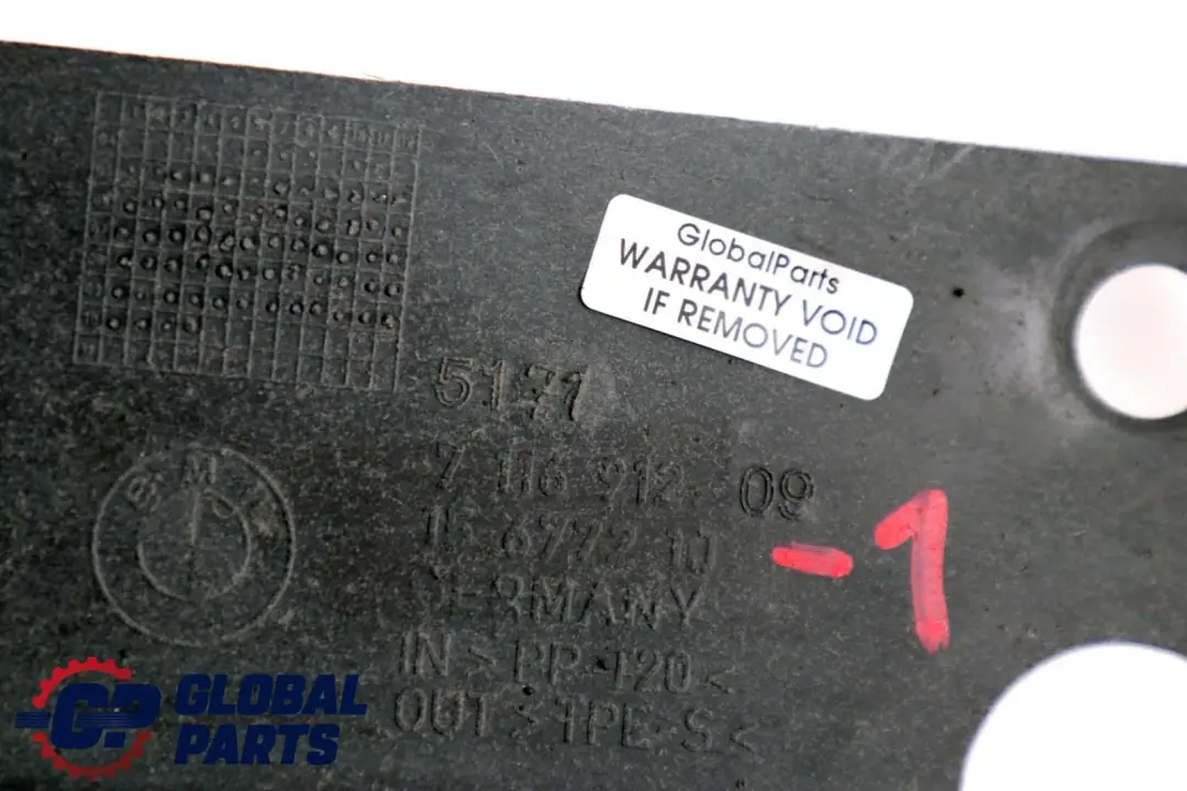 Extension Underbody Underfloor Paneling Trim Right O/S to BMW E90 E91 with Part number 7116912 BMW E90 E91 Extension Underbody Underfloor Paneling Trim Right O/S - SKU 7116912-1 - Part number 7116912