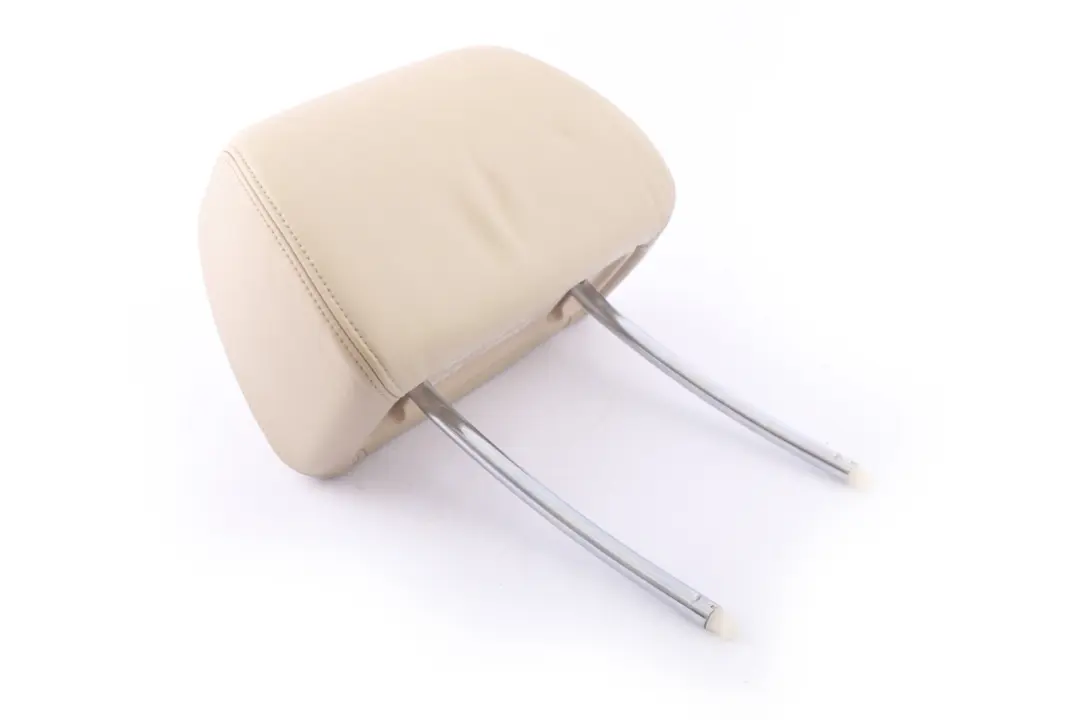 Front Seat Left Right N/O/S Leather Headrest Cream Beige to BMW 7 Series E65 1 with Part number 7117116 BMW 7 Series E65 1 Front Seat Left Right N/O/S Leather Headrest Cream Beige - SKU 7117116-1 - Part number 7117116