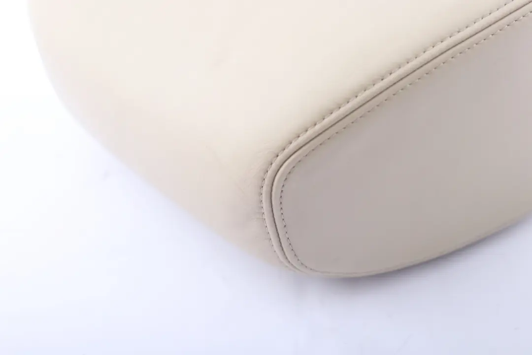 Front Seat Left Right N/O/S Leather Headrest Cream Beige to BMW 7 Series E65 with Part number 7117116 BMW 7 Series E65 Front Seat Left Right N/O/S Leather Headrest Cream Beige - SKU 7117116 - Part number 7117116