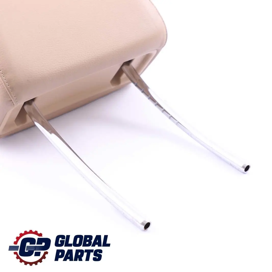 Headrest BMW E60 E61 Front Seat Left Right N/O/S Leather Beige to with Part number 7117165 Headrest BMW E60 E61 Front Seat Left Right N/O/S Leather Beige - SKU 7117165 - Part number 7117165