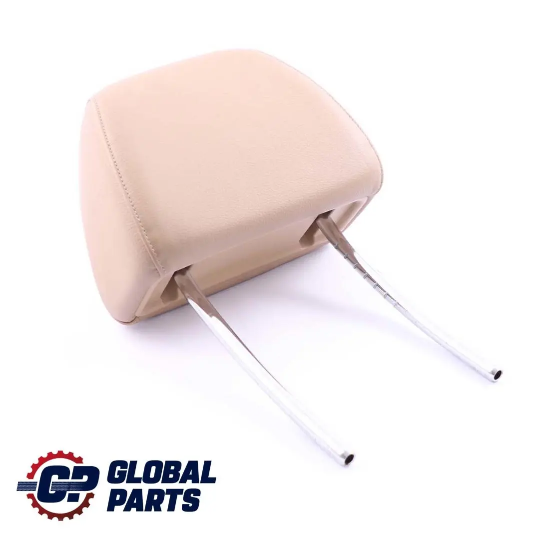 Headrest BMW E60 E61 Front Seat Left Right N/O/S Leather Beige to with Part number 7117165 Headrest BMW E60 E61 Front Seat Left Right N/O/S Leather Beige - SKU 7117165 - Part number 7117165