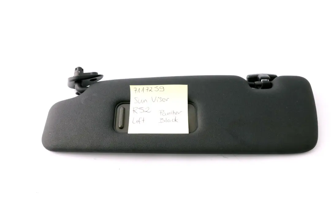 Mini Cooper R52 Cabrio Sun Visor Mirror Illuminated Left N/S Panther Black - SKU 7117259 - Part number 7117259