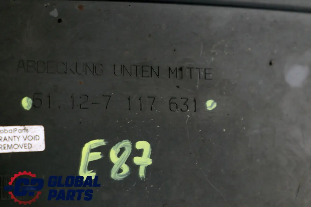 BMW 1 Reihe E81 E87 Heckstoßstange Abdeckung unten 5112 - SKU 7117631 - Teilenummer 7117631