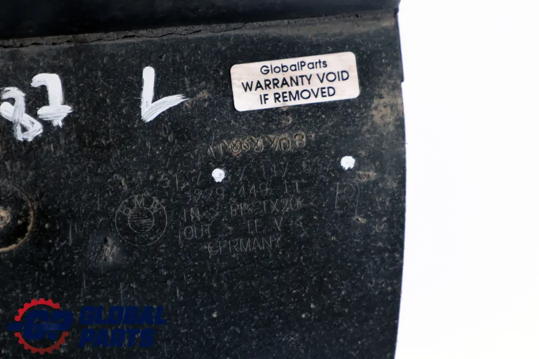 Deflector Lip Rear Left N/S to BMW 1 Series E81 E82 E87 E87N E88 with Part number 7117637 BMW 1 Series E81 E82 E87 E87N E88 Deflector Lip Rear Left N/S - SKU 7117637 - Part number 7117637