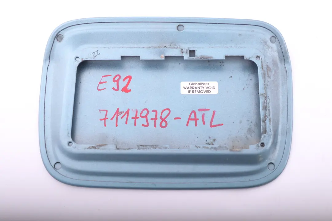 Filler Fill In Flap Cover Atlantik Blue to BMW 3 Series E92 E92N LCI Fuel with Part number 7117978 BMW 3 Series E92 E92N LCI Fuel Filler Fill In Flap Cover Atlantik Blue - SKU 7117978-ATL - Part number 7117978